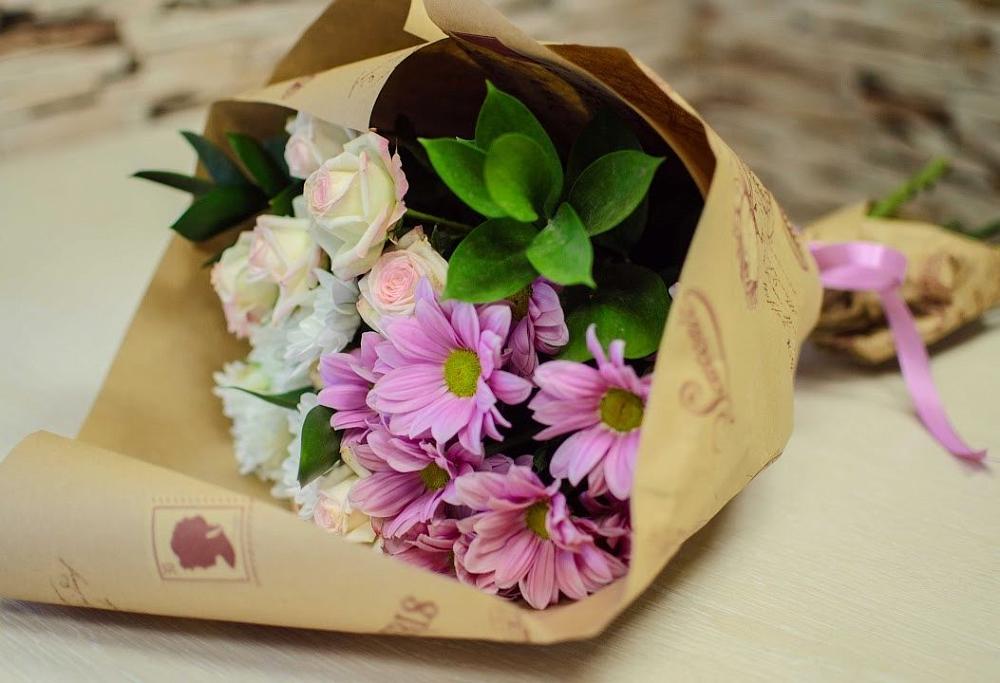 Букет цветов из: Розы и Хризантемы в Широковский