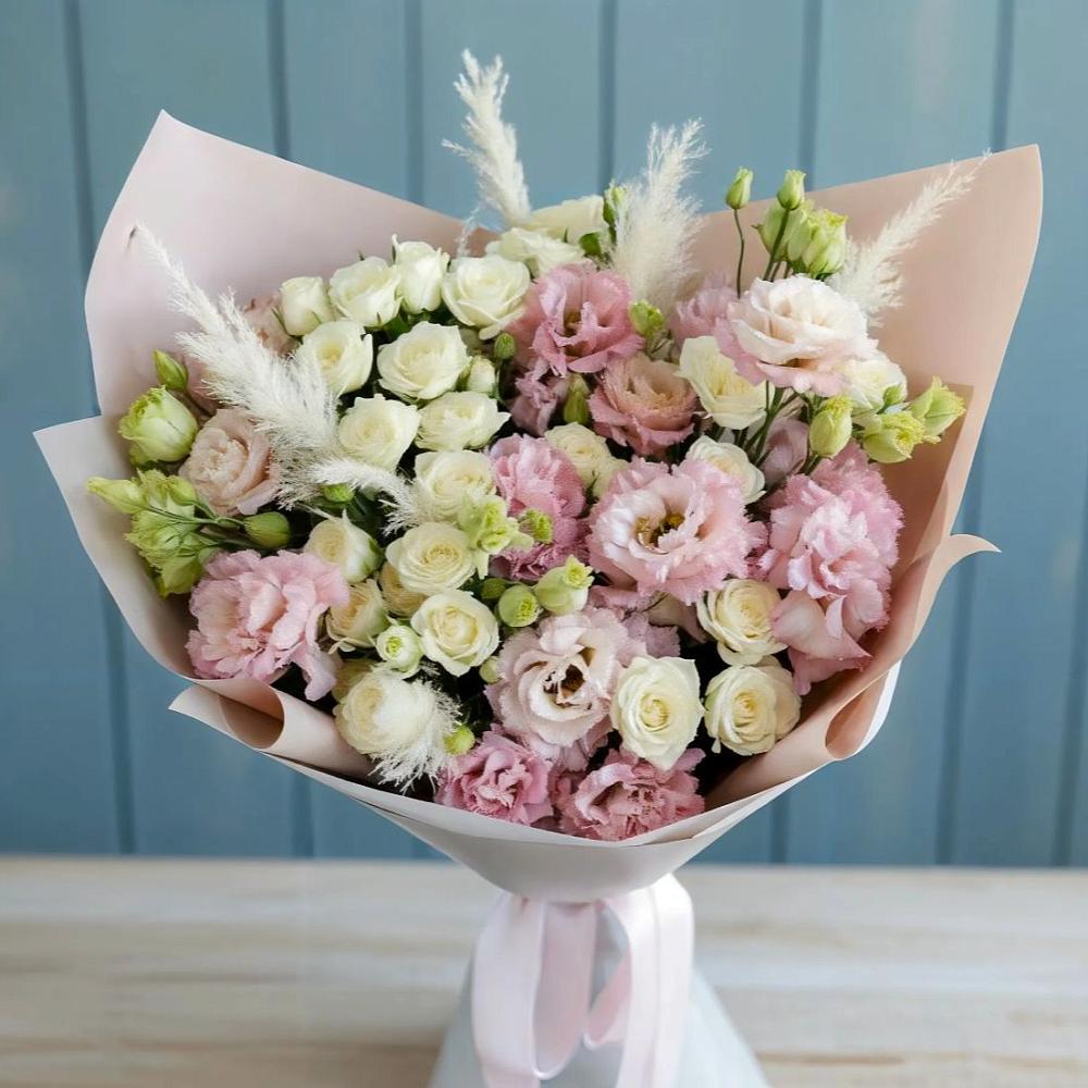 Букет цветов из: Альстромерии и Розы в Широковский