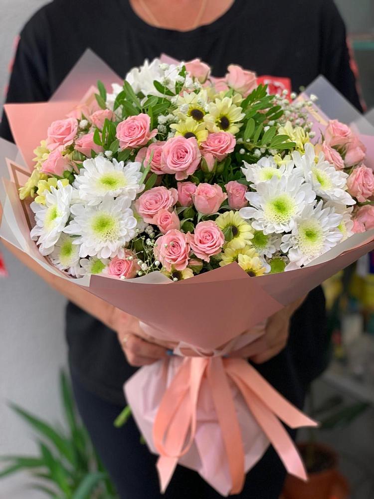 Букет цветов из: Розы и Хризантемы в Широковский