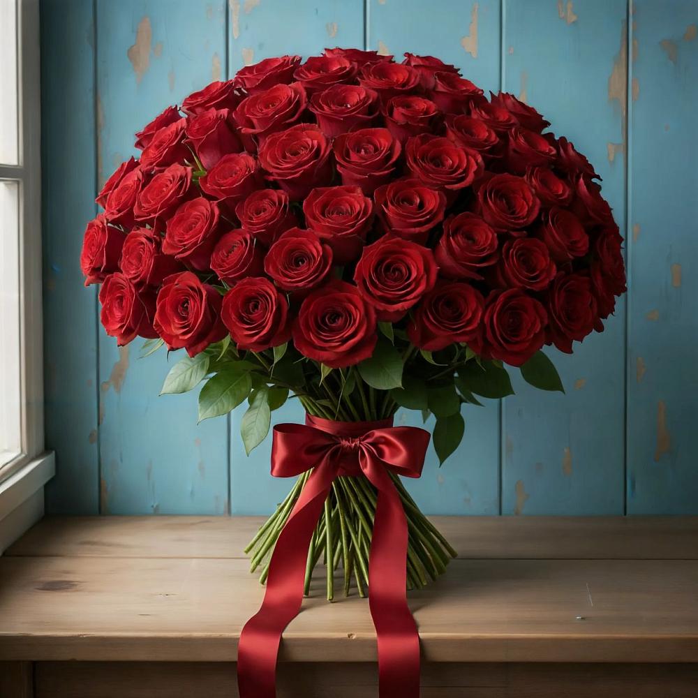 Букет Красные розы Блэк Меджик в Широковский