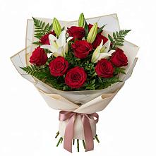 Букет цветов из:  Лилии и Розы в Широковский