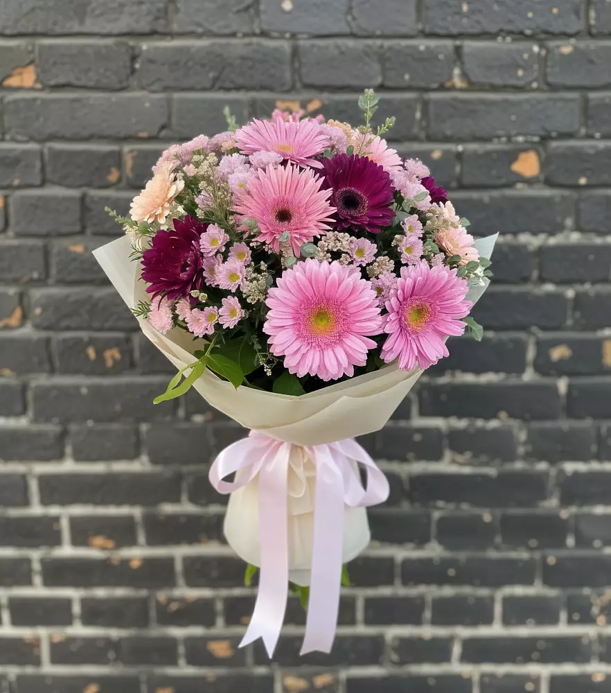 Букет цветов из: Герберы и Хризантемы в Широковский