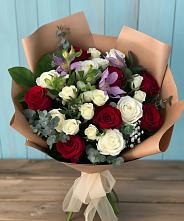 Букет цветов из:  Розы и Альстромерии в Широковский