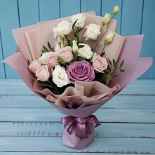 Букет цветов из:  Розы и Лизиантусы в Широковский