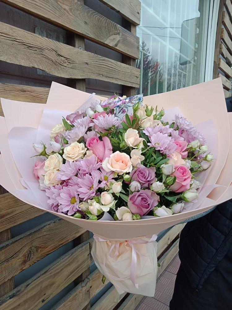 Букет цветов из: Розы и Хризантемы в Широковский