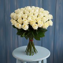 Букет 51 Белая роза Эдлесс Лав в Широковский