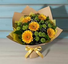 Букет цветов из:  Герберы и Хризантемы в Широковский