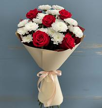 Букет цветов из:  Розы и Хризантемы в Широковский