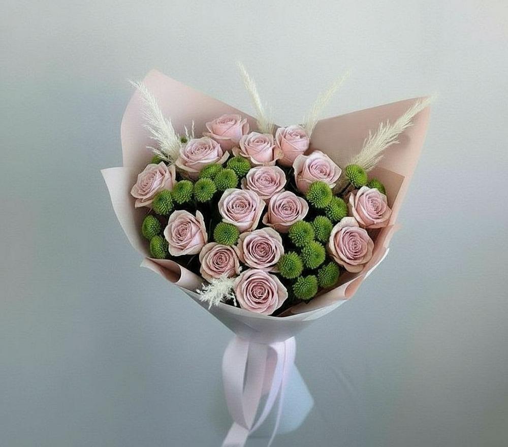 Букет цветов из: Розы и Хризантемы в Широковский