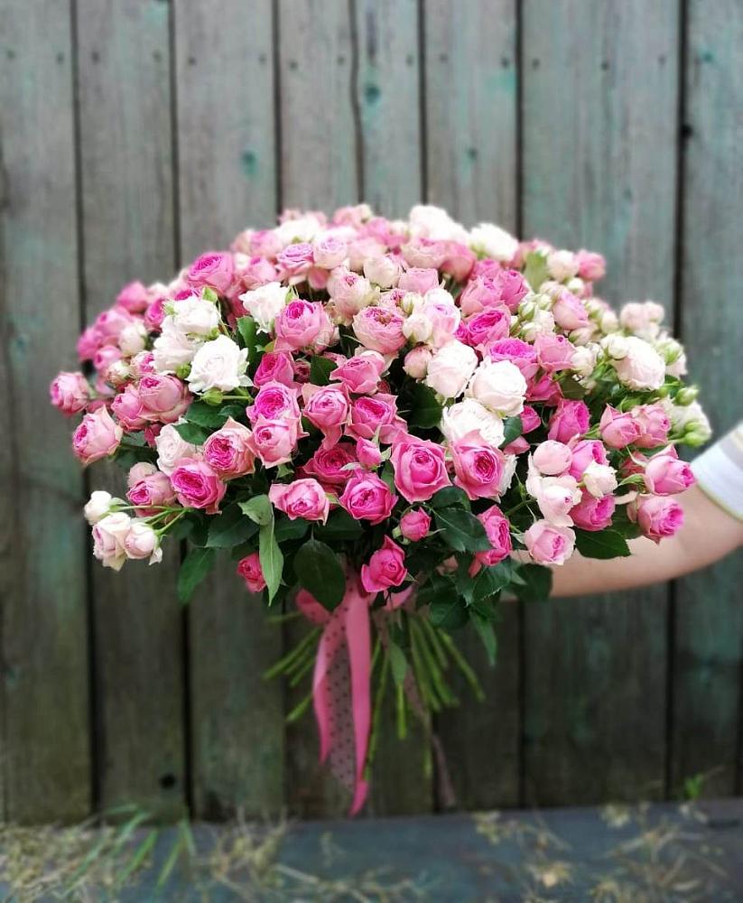 Букет Розовые кустовые розы Натали и Лав Лидия в Широковский