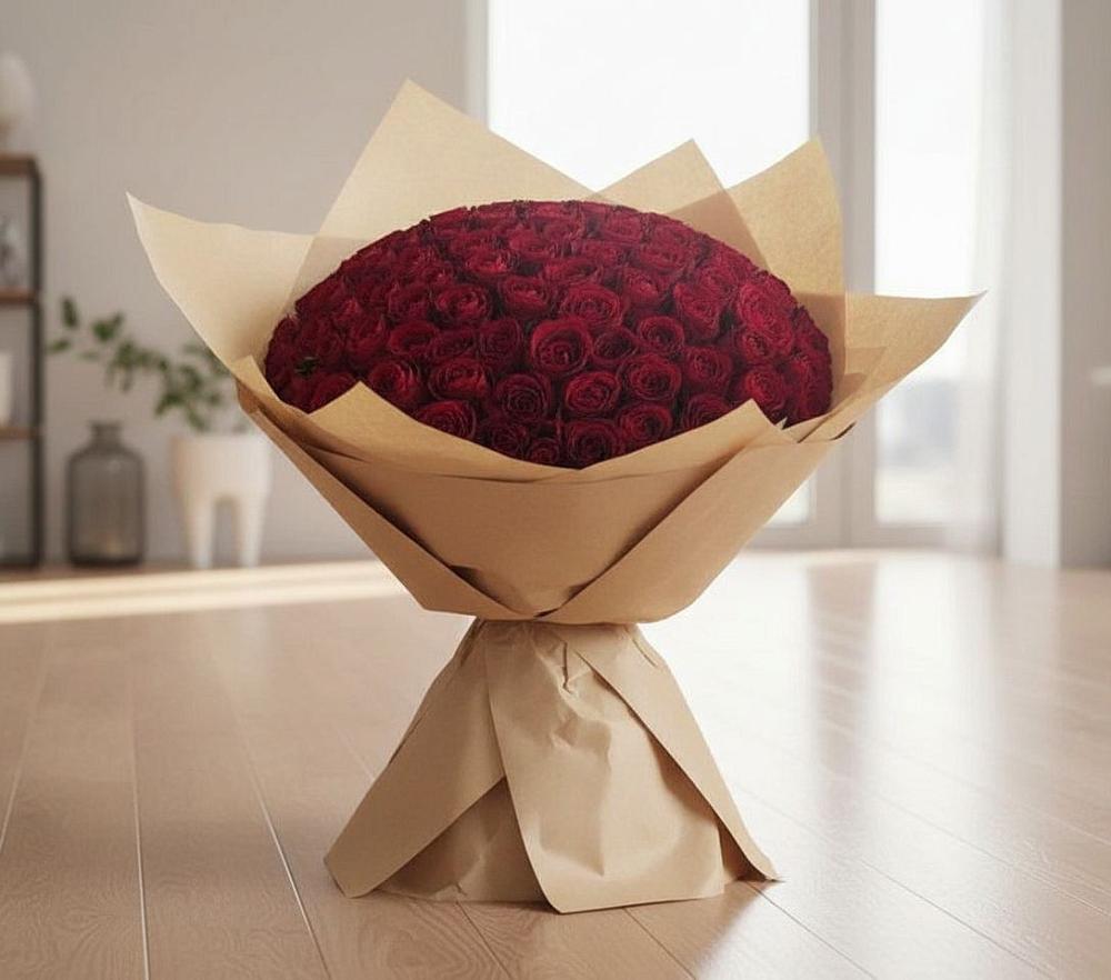 Букет 101 Красная роза в Широковский