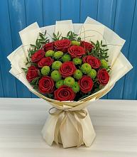 Букет цветов из:  Розы и Хризантемы в Широковский