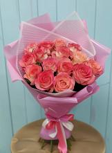 Букет 15 Розовых роз Равель в Широковский
