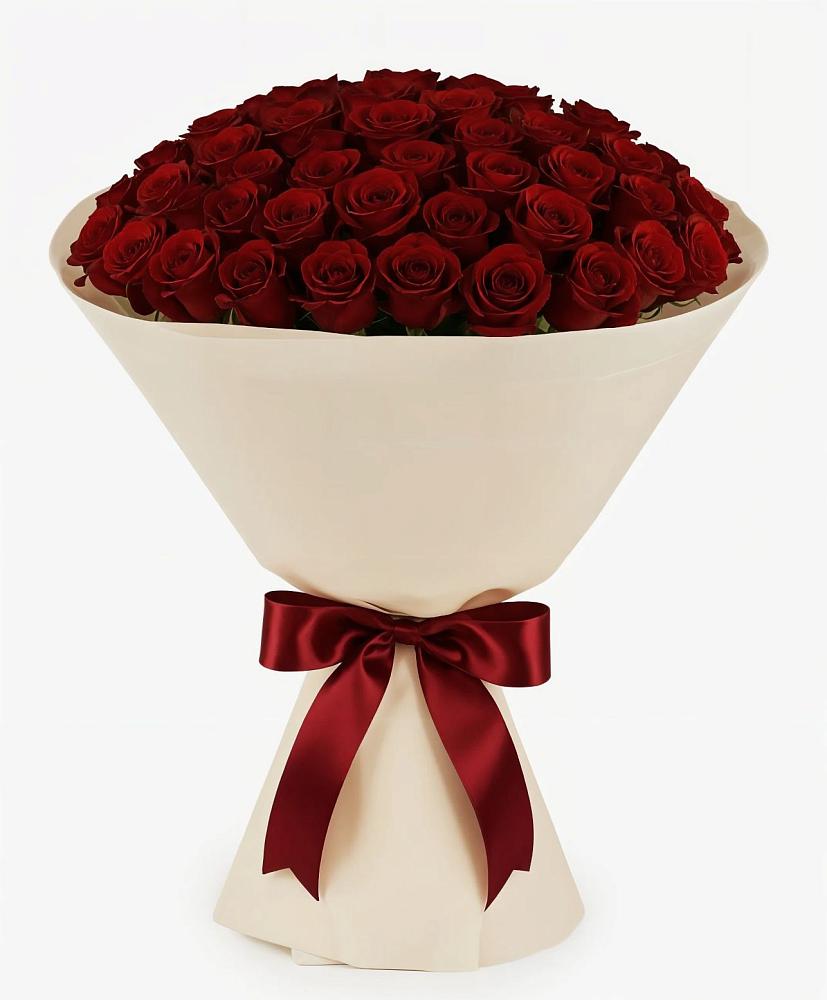 Букет 101 Бордовая роза Блэк Бакарра в Широковский